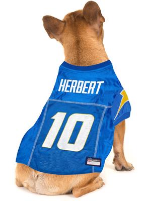 Show full view: Pets First NFLPA Justin Herbert Dog & Cat Jersey, X-Large slide 4 of 6