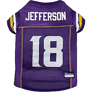 Pets First NFLPA Justin Jefferson Dog & Cat Jersey, Large