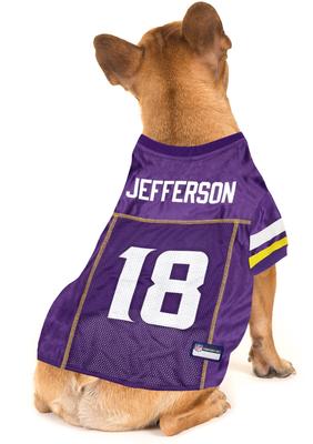 Show full view: Pets First NFLPA Justin Jefferson Dog & Cat Jersey, Small slide 4 of 5