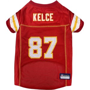 Pets First NFLPA Travis Kelce Dog & Cat Jersey, Large