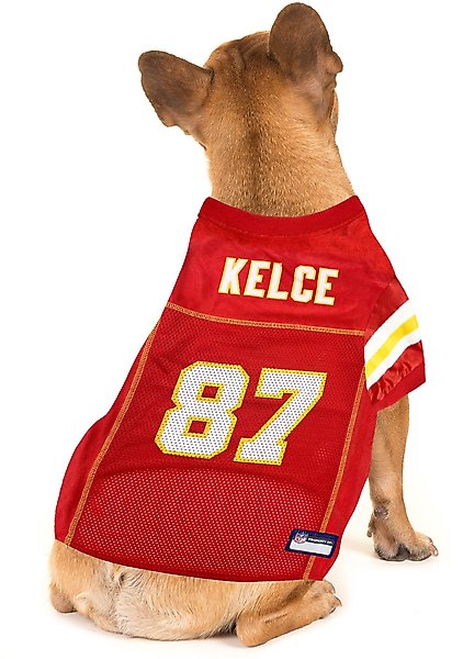 Show full view: Pets First NFLPA Travis Kelce Dog & Cat Jersey, Large slide 4 of 6