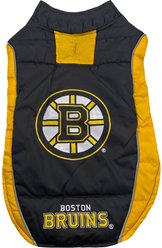 Pets First NHL Boston Bruins Dog & Cat Puffer Vest, Large