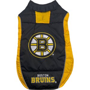 Pets First NHL Boston Bruins Dog & Cat Puffer Vest, Large