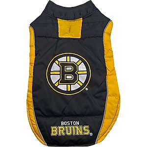 Pets First NHL Boston Bruins Dog & Cat Puffer Vest, Medium