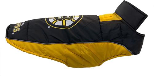 Show full view: Pets First NHL Boston Bruins Dog & Cat Puffer Vest, Small slide 3 of 7