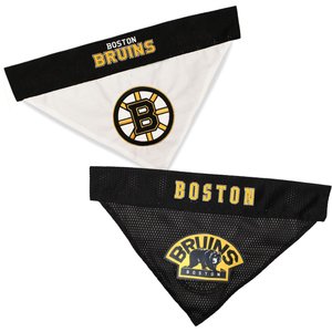 Pets First NHL Boston Bruins Reversible Dog & Cat Bandana, Small/Medium