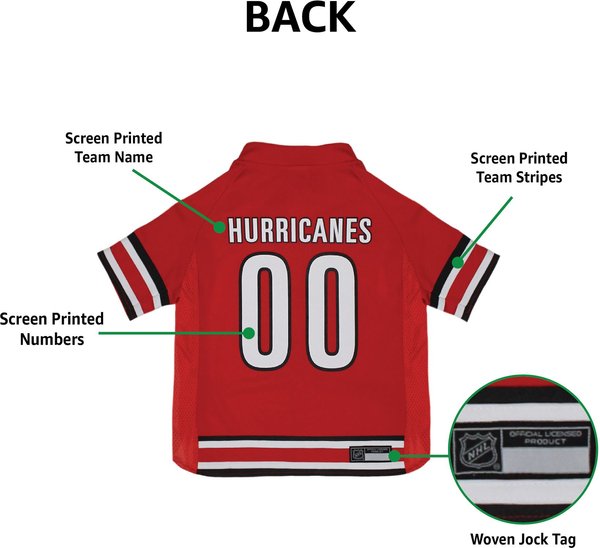 Show full view: Pets First NHL Dog & Cat Jersey, Carolina Hurricanes, Large slide 5 of 7