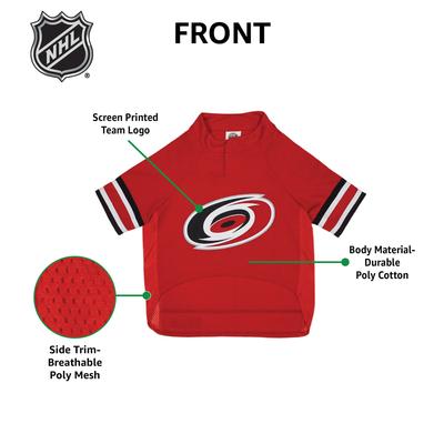 Show full view: Pets First NHL Dog & Cat Jersey, Carolina Hurricanes, Medium slide 7 of 8