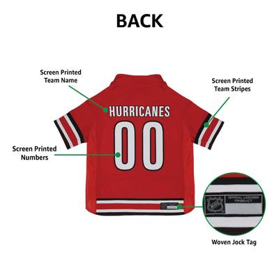 Show full view: Pets First NHL Dog & Cat Jersey, Carolina Hurricanes, X-Large slide 5 of 7