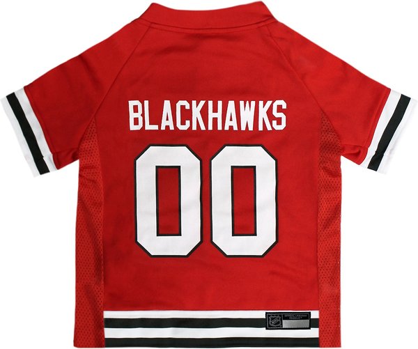 Show full view: Pets First NHL Dog & Cat Jersey, Chicago Blackhawks, Large slide 6 of 7