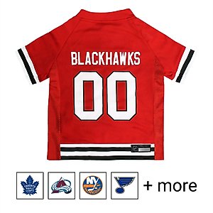 Pets First NHL Dog & Cat Jersey, Chicago Blackhawks, Small