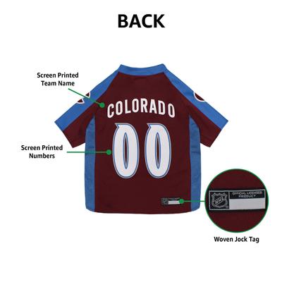 Show full view: Pets First NHL Dog & Cat Jersey, Colorado Avalanche, Medium slide 6 of 8