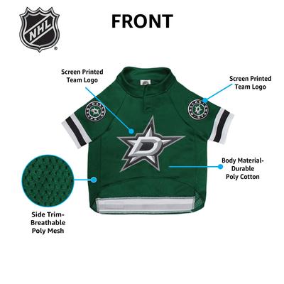 Show full view: Pets First NHL Dog & Cat Jersey, Dallas Stars, X-Small slide 7 of 8