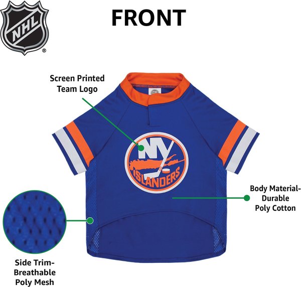 Show full view: Pets First NHL Dog & Cat Jersey, New York Islanders, X-Large slide 6 of 7