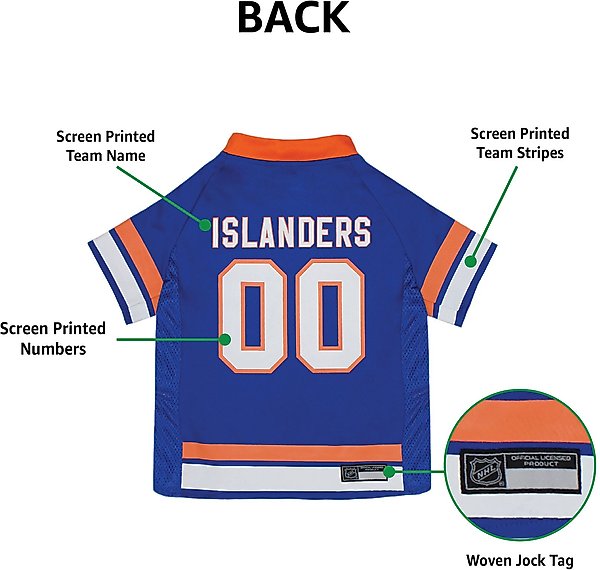 Show full view: Pets First NHL Dog & Cat Jersey, New York Islanders, X-Large slide 5 of 7