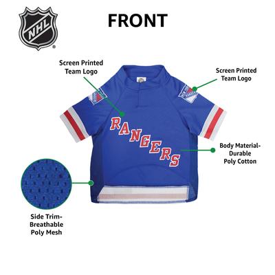 Show full view: Pets First NHL Dog & Cat Jersey, New York Rangers, Medium slide 7 of 8