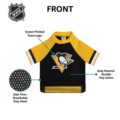 Show full view: Pets First NHL Dog & Cat Jersey, Pittsburgh Penguins, Medium slide 7 of 8