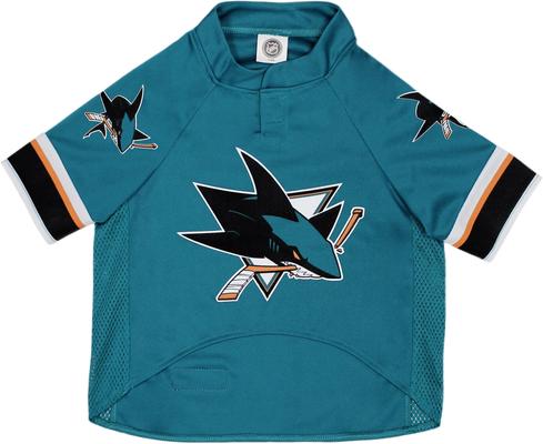 Show full view: Pets First NHL Dog & Cat Jersey, San Jose Sharks, Large slide 2 of 7