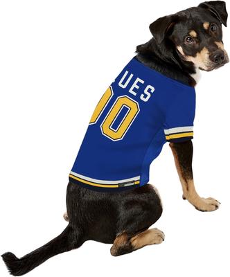 Show full view: Pets First NHL Dog & Cat Jersey, St. Louis Blues, X-Large slide 7 of 9