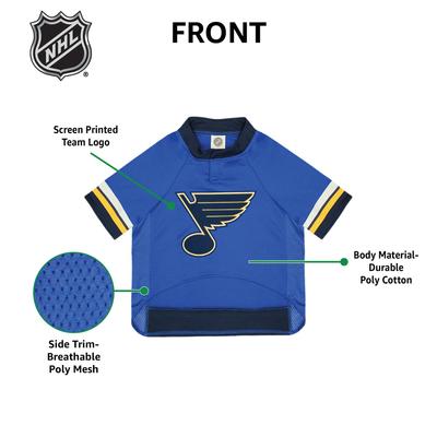 Show full view: Pets First NHL Dog & Cat Jersey, St. Louis Blues, X-Large slide 6 of 9