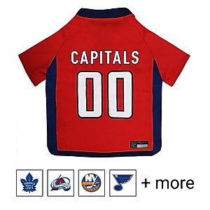 Pets First NHL Dog & Cat Jersey, Washington Capitals, Large