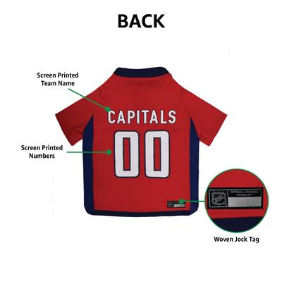 Show full view: Pets First NHL Dog & Cat Jersey, Washington Capitals, XX-Large slide 6 of 8