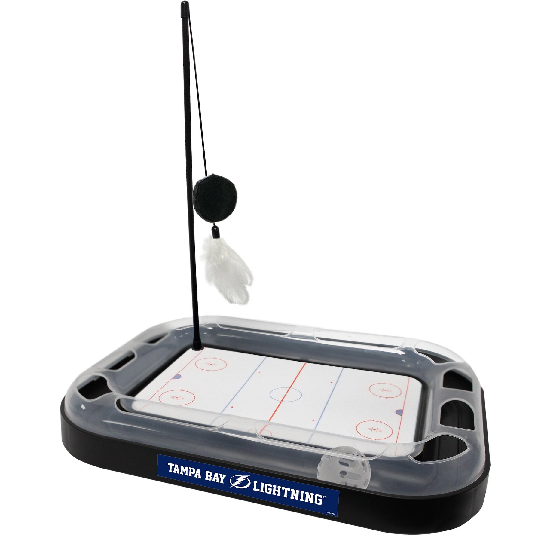 Pets First NHL Hockey Rink Cat Scratcher Toy with Catnip, Tampa Bay Lightning