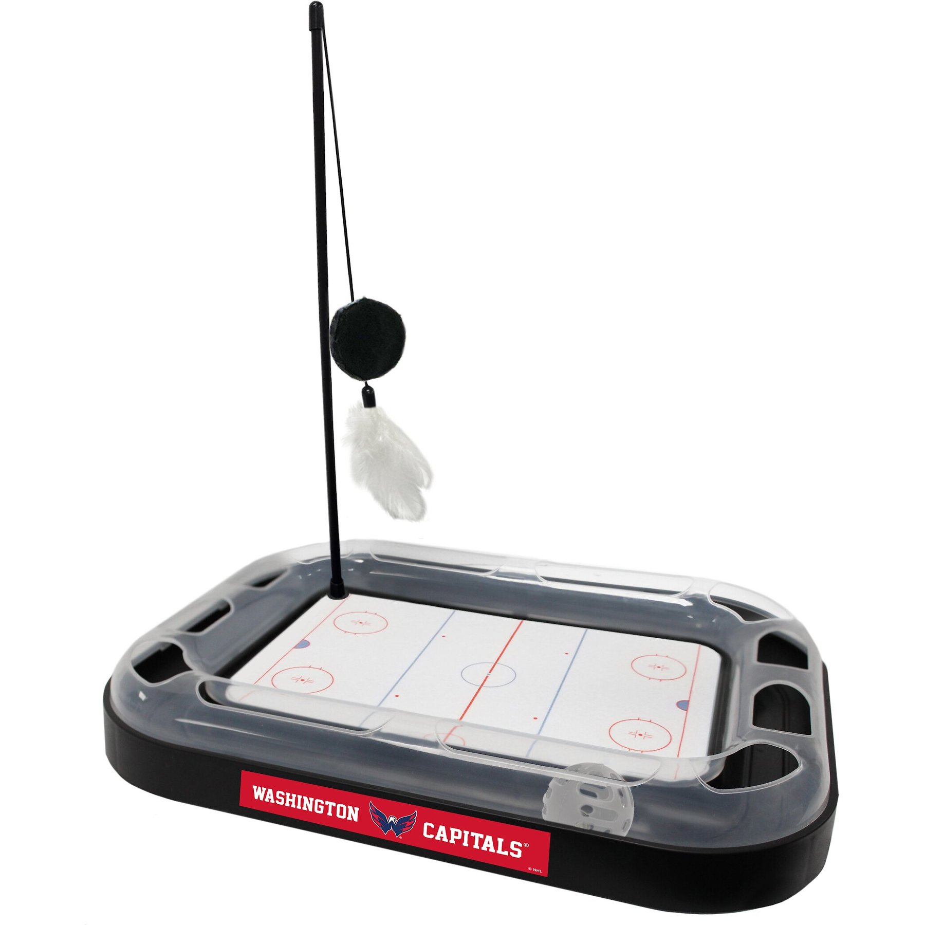 Pets First NHL Hockey Rink Cat Scratcher Toy with Catnip, Washington Capitals