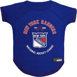 Pets First NHL New York Rangers Dog & Cat T-Shirt, X-Small