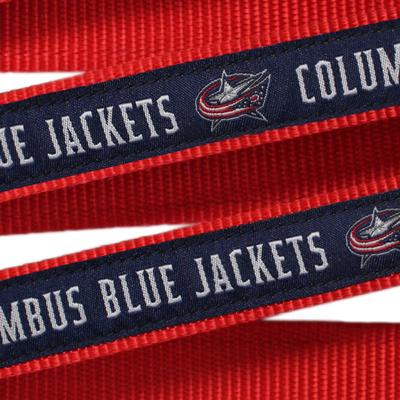 Show full view: Pets First NHL Nylon Dog Leash, Columbus Blue Jackets, Large: 6-ft long, 1-in wide slide 3 of 4