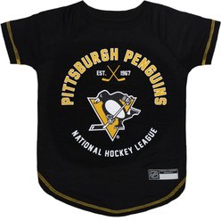 Pets First NHL Pittsburgh Penguins Dog & Cat T-Shirt, Medium slide 1 of 5