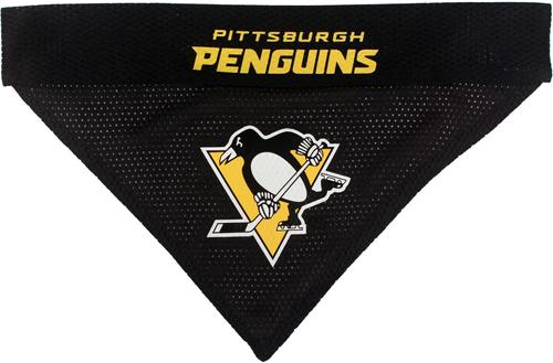 Show full view: Pets First NHL Pittsburgh Penguins Reversible Dog & Cat Bandana, Large/X-Large slide 4 of 6