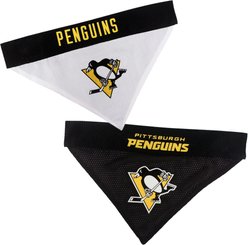 Pets First NHL Pittsburgh Penguins Reversible Dog & Cat Bandana, Small/Medium