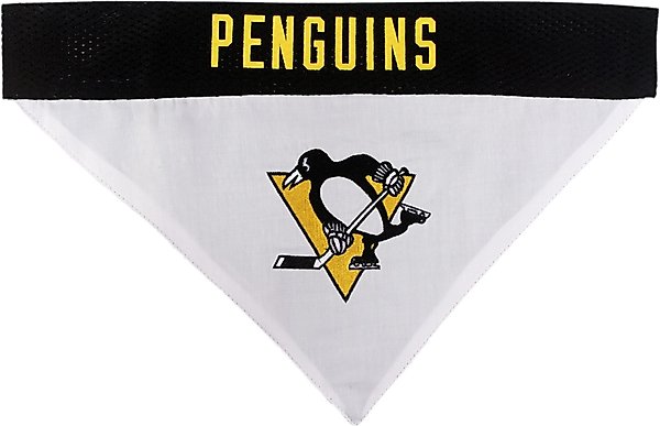 Show full view: Pets First NHL Pittsburgh Penguins Reversible Dog & Cat Bandana, Small/Medium slide 2 of 5