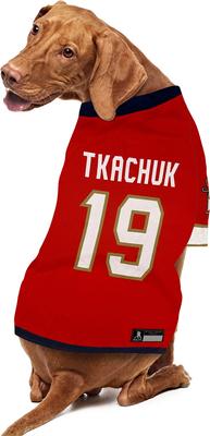 Show full view: Pets First NHL Player Dog Jersey, X-Small, Matthew Tkachuk slide 5 of 5