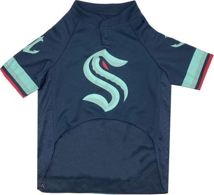 Show full view: Pets First NHL Seattle Kraken Dog & Cat Jersey, Large slide 3 of 7