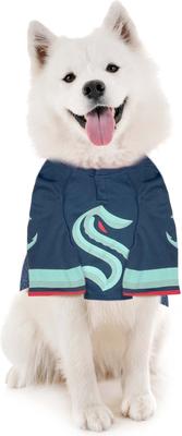 Show full view: Pets First NHL Seattle Kraken Dog & Cat Jersey, Large slide 5 of 7