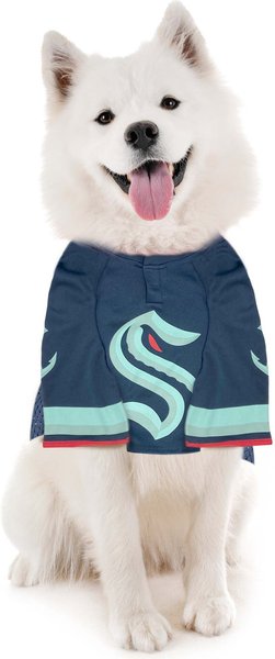 Show full view: Pets First NHL Seattle Kraken Dog & Cat Jersey, XX-Large slide 4 of 5