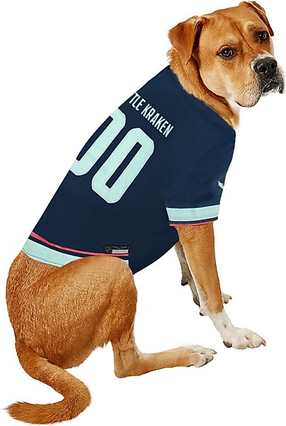 Show full view: Pets First NHL Seattle Kraken Dog & Cat Jersey, XX-Large slide 5 of 5