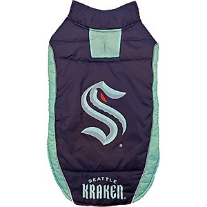 Pets First NHL Seattle Kraken Dog & Cat Puffer Vest, Large