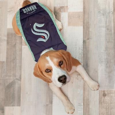 Show full view: Pets First NHL Seattle Kraken Dog & Cat Puffer Vest, Large slide 5 of 6
