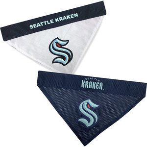 Pets First NHL Seattle Kraken Reversible Dog & Cat Bandana, Large/X-Large