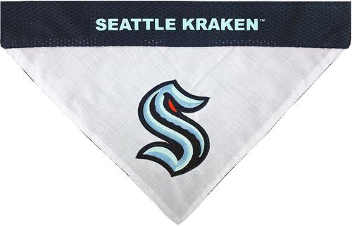 Show full view: Pets First NHL Seattle Kraken Reversible Dog & Cat Bandana, Large/X-Large slide 2 of 5