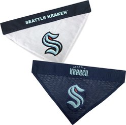 Pets First NHL Seattle Kraken Reversible Dog & Cat Bandana, Small/Medium