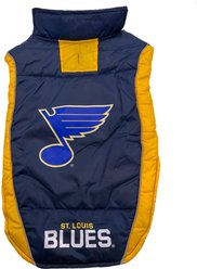 Pets First NHL St.Louis Blues Dog & Cat Puffer Vest, Small