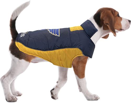 Show full view: Pets First NHL St.Louis Blues Dog & Cat Puffer Vest, Small slide 6 of 6