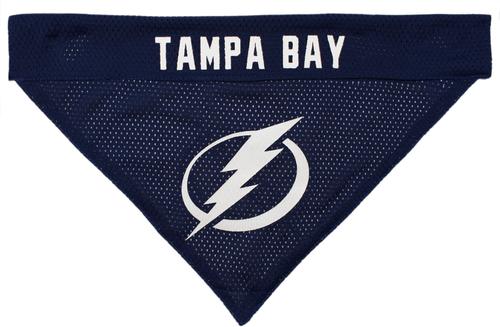 Show full view: Pets First NHL Tampa Bay Lightning Reversible Dog & Cat Bandana, Small/Medium slide 3 of 5