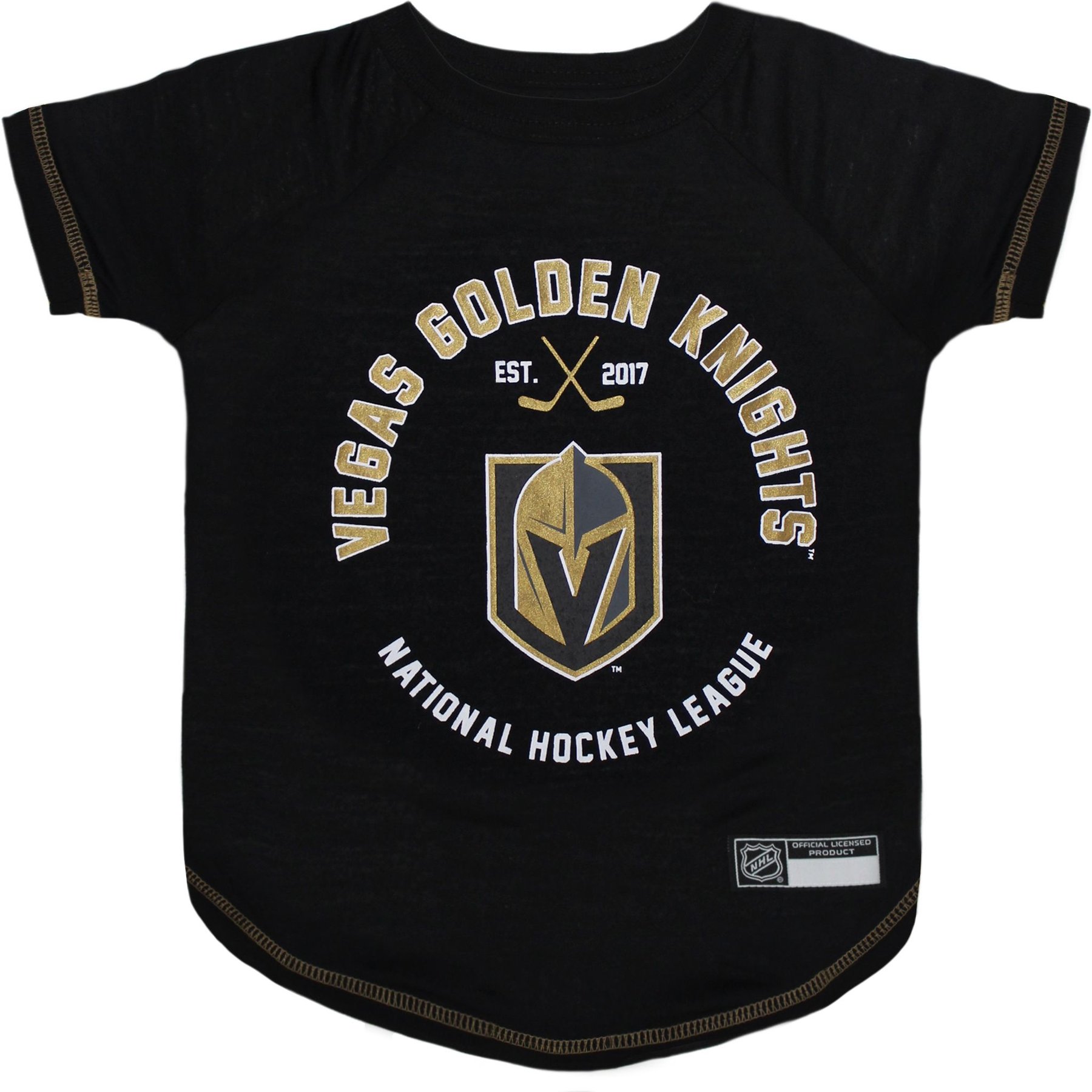 Pets First NHL Vegas Golden Knights Dog & Cat T-Shirt, X-Small
