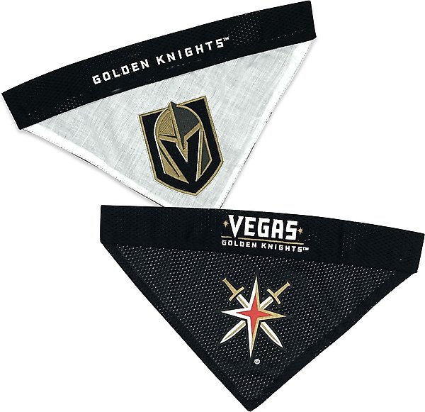 Show full view: Pets First NHL Vegas Golden Knights Reversible Dog & Cat Bandana, Large/X-Large slide 1 of 5