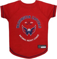 Pets First NHL Washington Capitals Dog & Cat T-Shirt, Medium